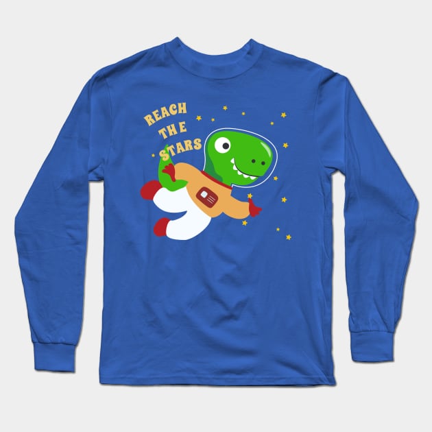 Cute dinosaur astronaut. Long Sleeve T-Shirt by KIDS APPAREL